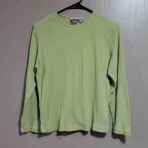 Girls Green Thermal Long Sleeve Sz S
